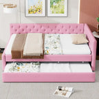 Full XL Solid Wood Platform Bed with Twin XL Trundle, Pine Frame