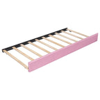 Full XL Solid Wood Platform Bed with Twin XL Trundle, Pine Frame