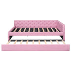 Full XL Solid Wood Platform Bed with Twin XL Trundle, Pine Frame