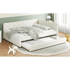 Full XL Solid Wood Platform Bed with Twin XL Trundle, Pine Frame