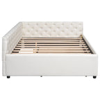 Full XL Solid Wood Platform Bed with Twin XL Trundle, Pine Frame