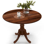 Costway Rustic Dining Table Wooden Dining Table with Round Tabletop & - See Details