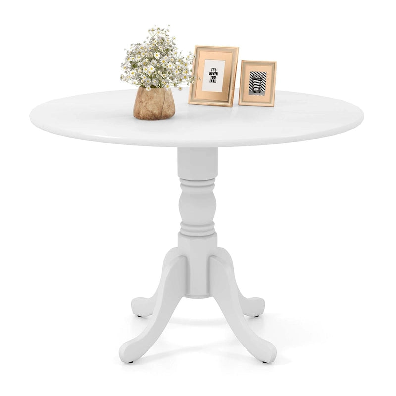 Costway Rustic Dining Table Wooden Dining Table with Round Tabletop & - See Details