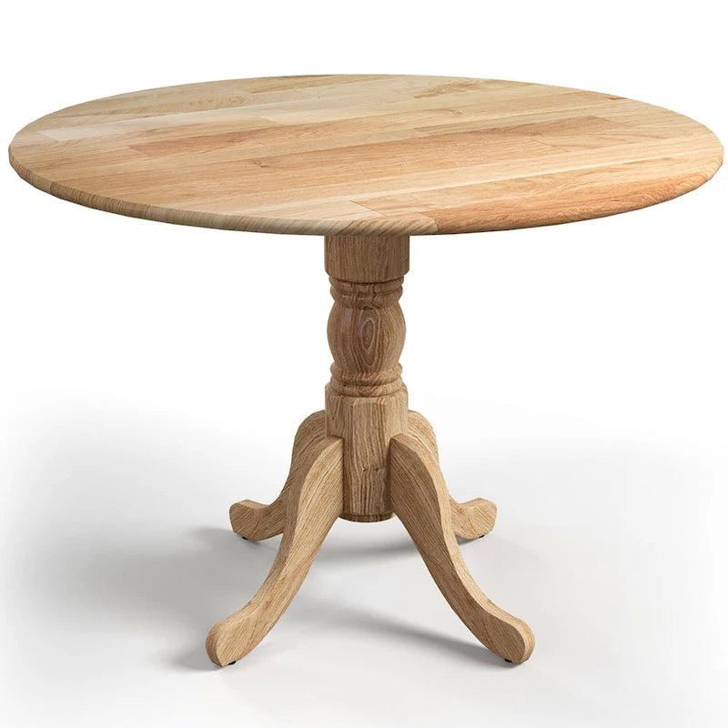 Costway Rustic Dining Table Wooden Dining Table with Round Tabletop & - See Details