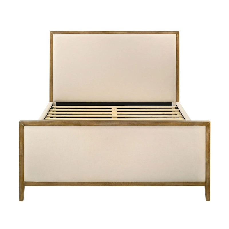 Furniture of America Jennie Modern Natural Oak Wood Platform Bed