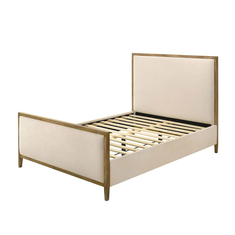 Furniture of America Jennie Modern Natural Oak Wood Platform Bed