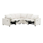 Power Recliner Sectional Sofa with 2 Storage Drawers and USB Ports Living Room L-Shaped Corner Couch for Home Theater
