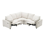 Power Recliner Sectional Sofa with 2 Storage Drawers and USB Ports Living Room L-Shaped Corner Couch for Home Theater