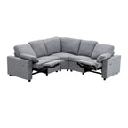 Power Recliner Sectional Sofa with 2 Storage Drawers and USB Ports Living Room L-Shaped Corner Couch for Home Theater