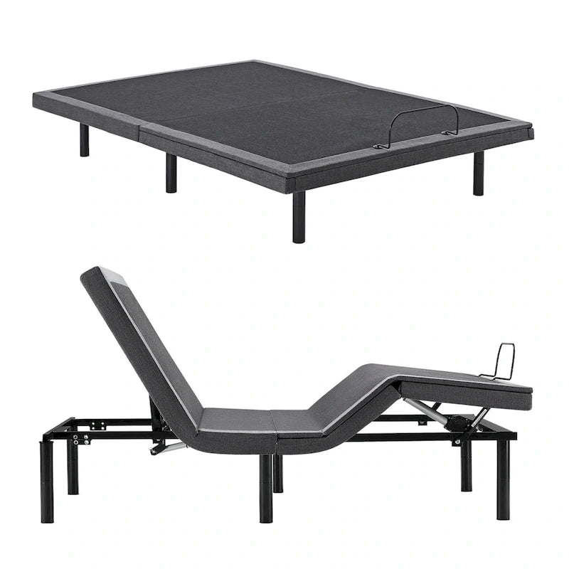Ergonomic Motorized Adjustable Bed Frame, Wireless Remote Control,for Comfortable Reclining and Sleeping