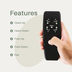 Ergonomic Motorized Adjustable Bed Frame, Wireless Remote Control,for Comfortable Reclining and Sleeping