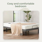 Ergonomic Motorized Adjustable Bed Frame, Wireless Remote Control,for Comfortable Reclining and Sleeping