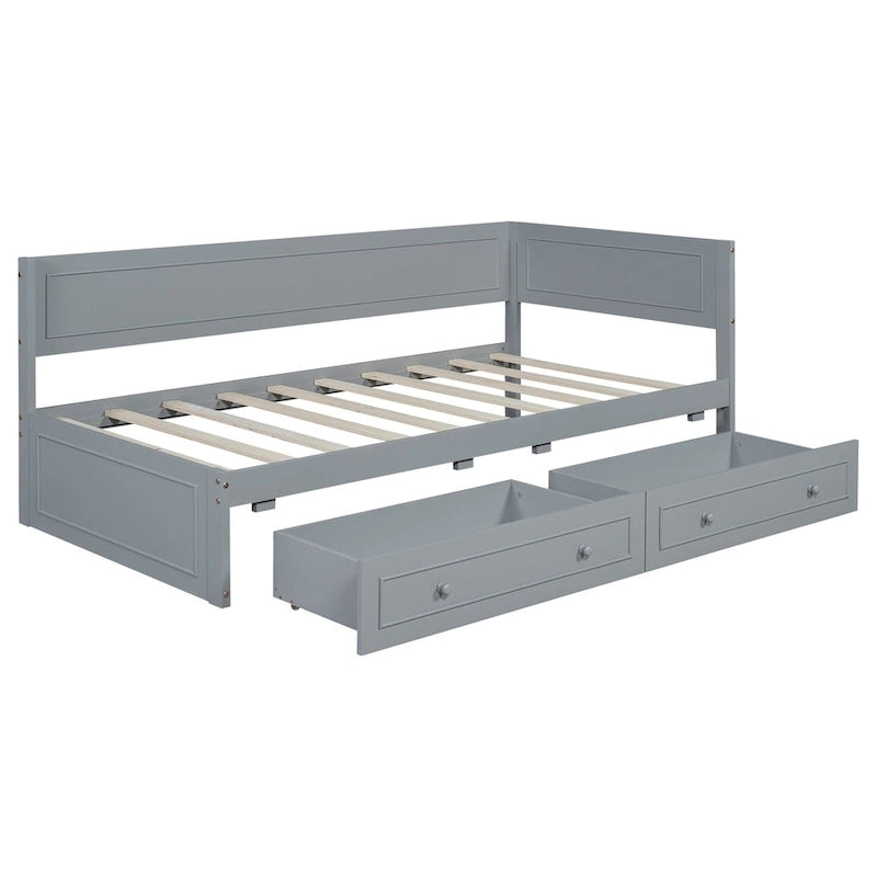 Merax Twin Size Wood Daybed with Trundle/Drawers