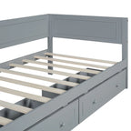 Merax Twin Size Wood Daybed with Trundle/Drawers