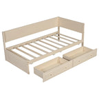 Merax Twin Size Wood Daybed with Trundle/Drawers