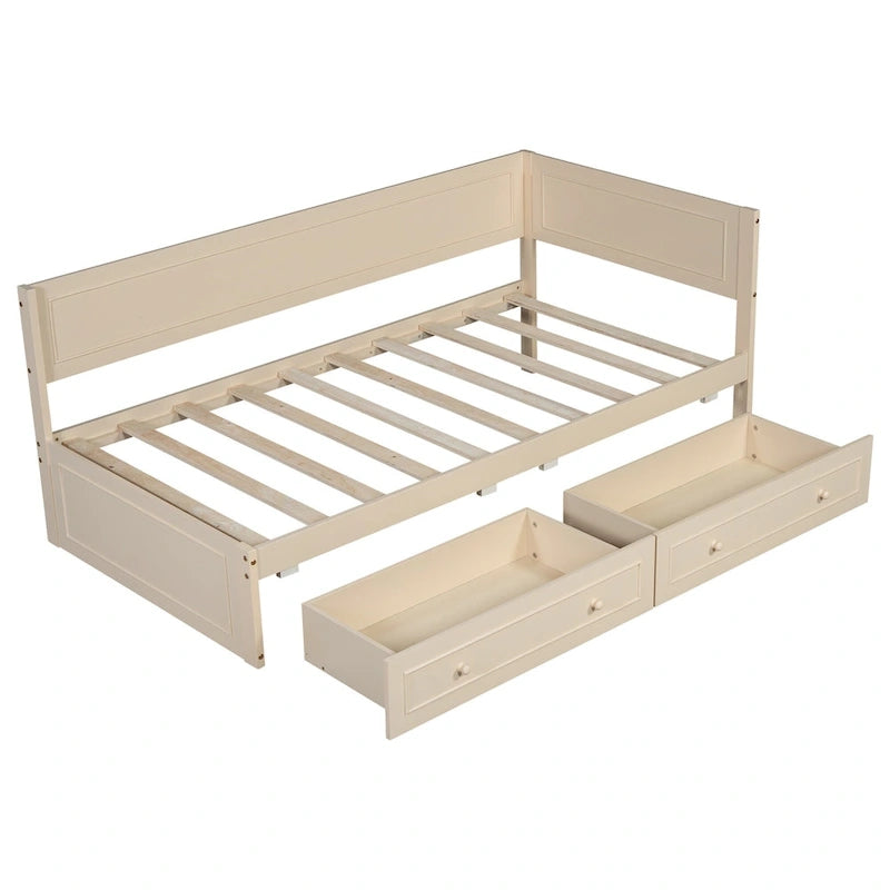 Merax Twin Size Wood Daybed with Trundle/Drawers