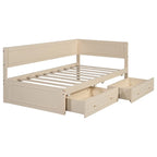 Merax Twin Size Wood Daybed with Trundle/Drawers