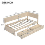 Merax Twin Size Wood Daybed with Trundle/Drawers