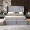 Queen Size Upholstered Platform Bed Modern Storage Bed Frame