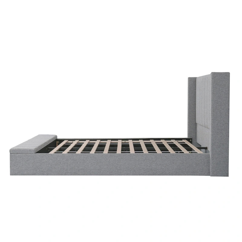 Queen Size Upholstered Platform Bed Modern Storage Bed Frame