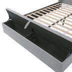 Queen Size Upholstered Platform Bed Modern Storage Bed Frame