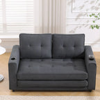 3-In-1 Upholstered Futon Sofa Convertible Floor Sofa Bed