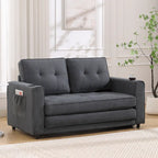 3-In-1 Upholstered Futon Sofa Convertible Floor Sofa Bed