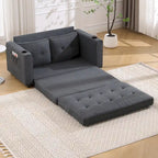 3-In-1 Upholstered Futon Sofa Convertible Floor Sofa Bed