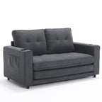 3-In-1 Upholstered Futon Sofa Convertible Floor Sofa Bed