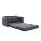 3-In-1 Upholstered Futon Sofa Convertible Floor Sofa Bed