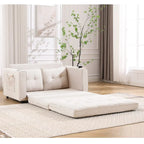 3-In-1 Upholstered Futon Sofa Convertible Floor Sofa Bed