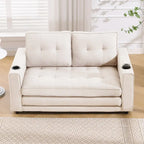 3-In-1 Upholstered Futon Sofa Convertible Floor Sofa Bed