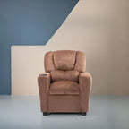 Kids Push Back Recliner Chair with Footrest and Cup Holders