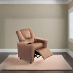 Kids Push Back Recliner Chair with Footrest and Cup Holders