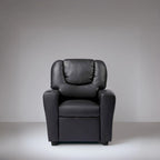 Kids Push Back Recliner Chair with Footrest and Cup Holders