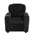 Kids Push Back Recliner Chair with Footrest and Cup Holders