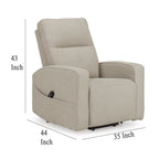 Lawson Power Lift Recliner Chair, Smoke Polyester, Foam Cushioned