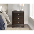 Transitional Wooden Nightstand, Bedside Storage with USB Ports, Living Room Side Table with Drawers, Sofa Table