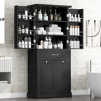 Versatile Freestanding Bathroom Cabinet with Multiple Compartments and Stylish Design