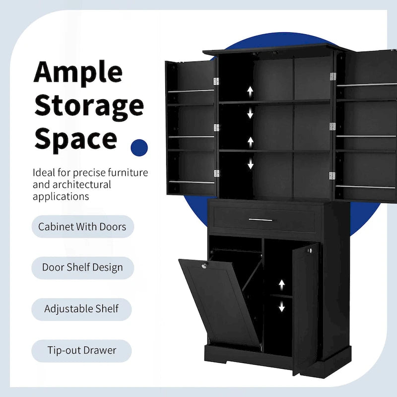 Versatile Freestanding Bathroom Cabinet with Multiple Compartments and Stylish Design