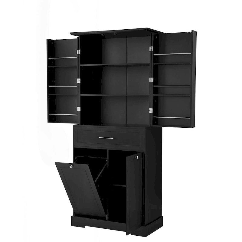 Versatile Freestanding Bathroom Cabinet with Multiple Compartments and Stylish Design