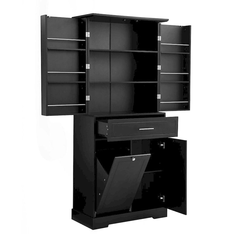 Versatile Freestanding Bathroom Cabinet with Multiple Compartments and Stylish Design