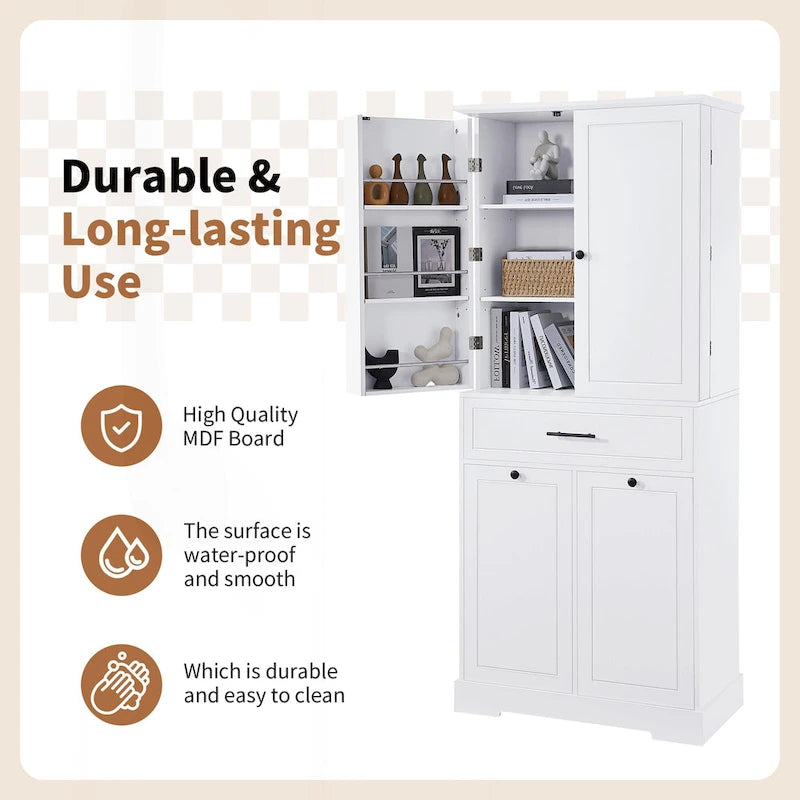 Versatile Freestanding Bathroom Cabinet with Multiple Compartments and Stylish Design