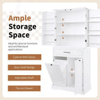 Versatile Freestanding Bathroom Cabinet with Multiple Compartments and Stylish Design