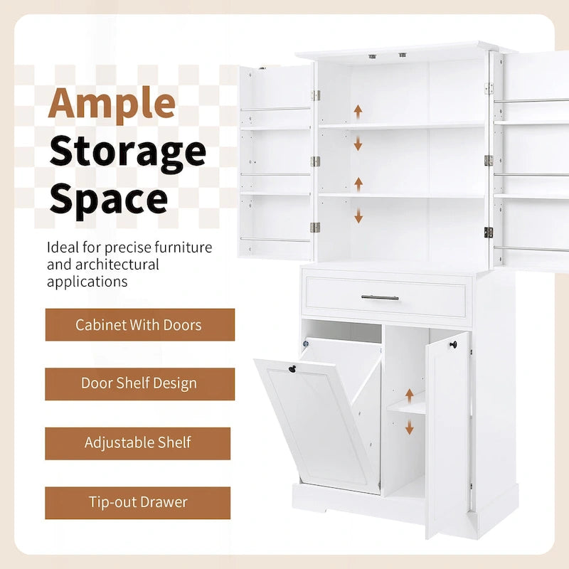 Versatile Freestanding Bathroom Cabinet with Multiple Compartments and Stylish Design