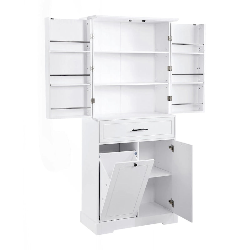 Versatile Freestanding Bathroom Cabinet with Multiple Compartments and Stylish Design