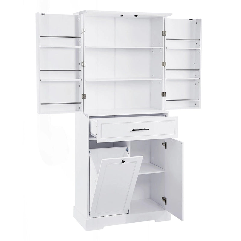 Versatile Freestanding Bathroom Cabinet with Multiple Compartments and Stylish Design