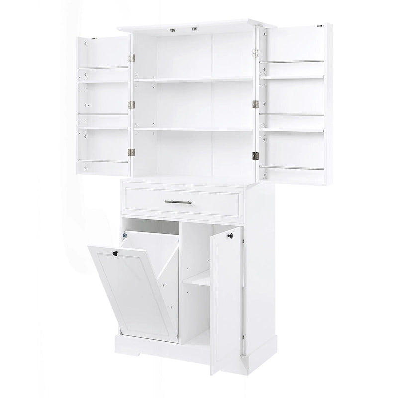 Versatile Freestanding Bathroom Cabinet with Multiple Compartments and Stylish Design