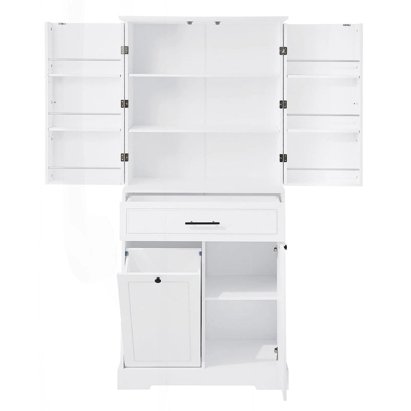 Versatile Freestanding Bathroom Cabinet with Multiple Compartments and Stylish Design