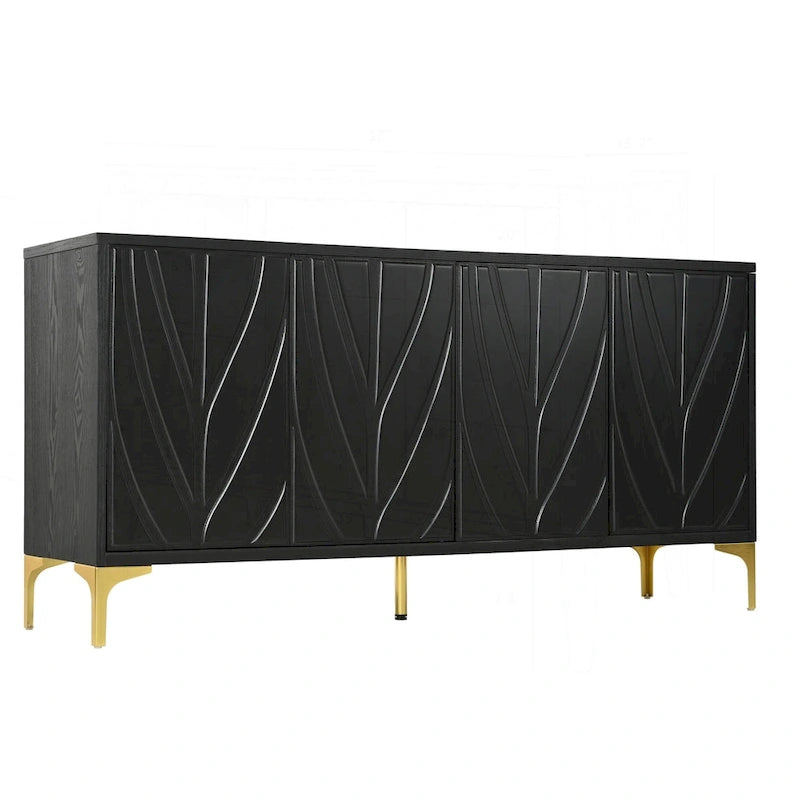 Versatile Sideboard Buffet Cabinet with Press-to-Open Doors